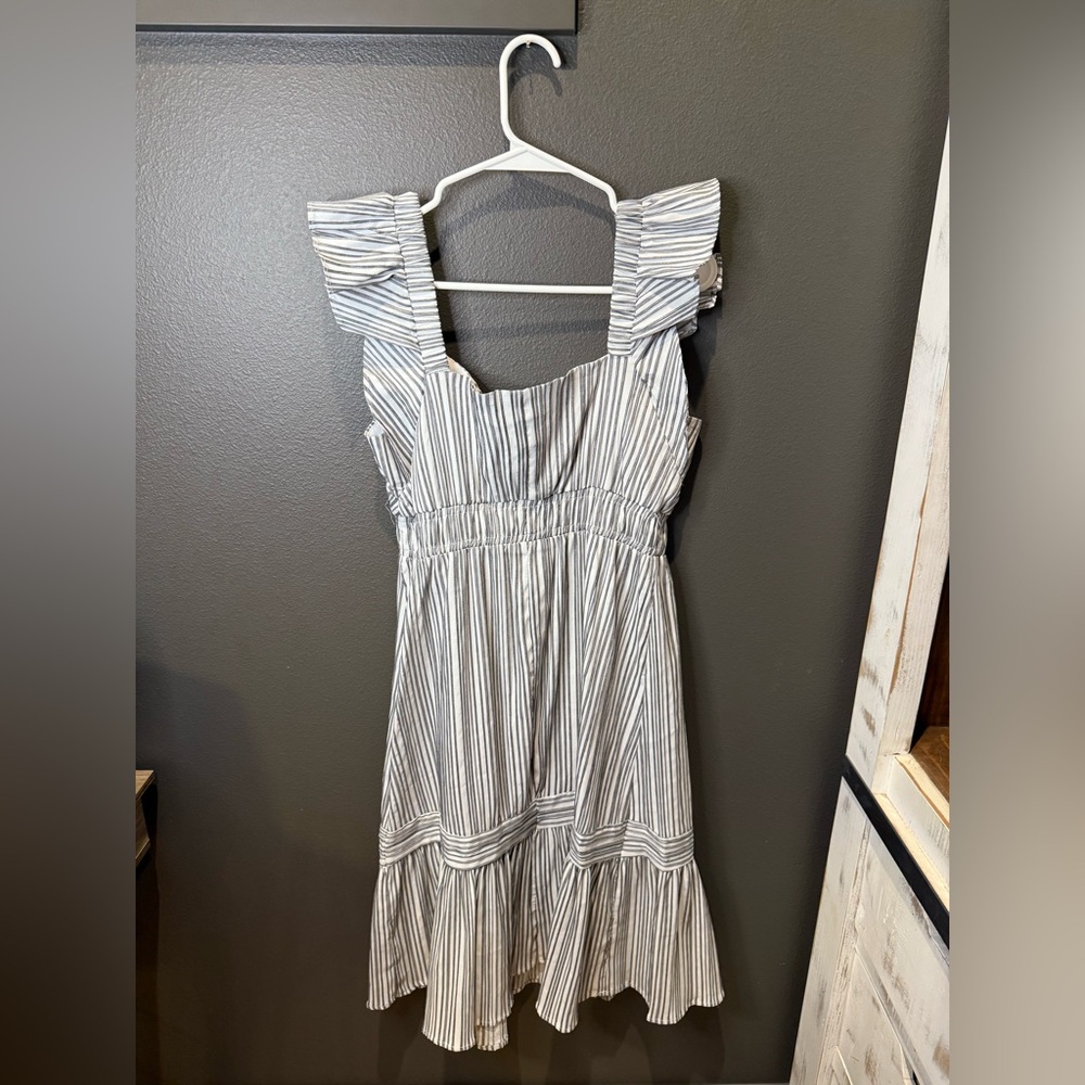 London Times Black and White Striped Maxi Dress - Picture 2 of 4